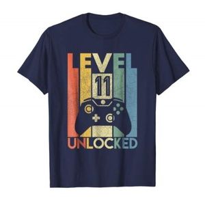 NEW! Mens Small Level 11 Unlocked T-Shirt- Navy